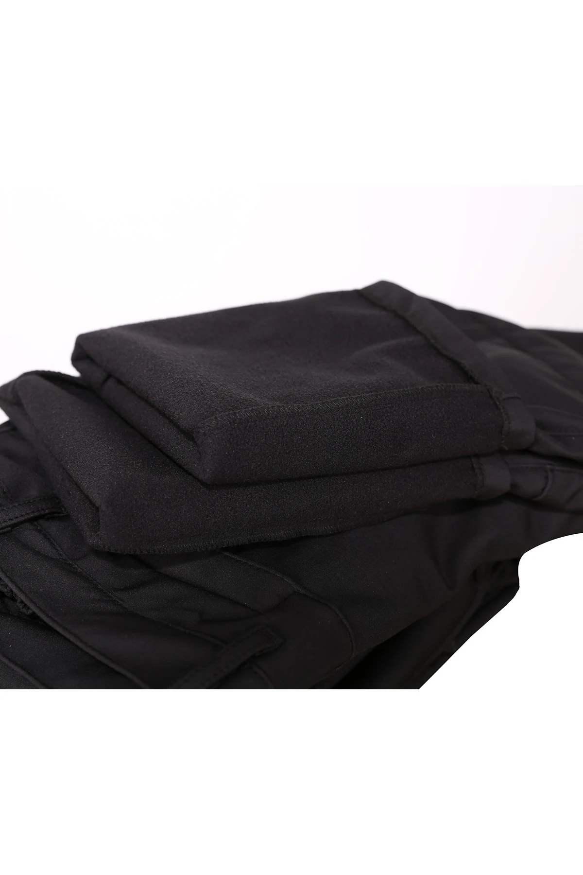 Reflektörlü Kışlık Softshell Motorcu Pantolonu — polar iç yüzey detayı