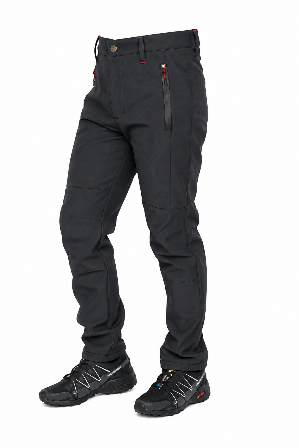 Füme Polarlı Softshell Pantolon — çapraz görünüm