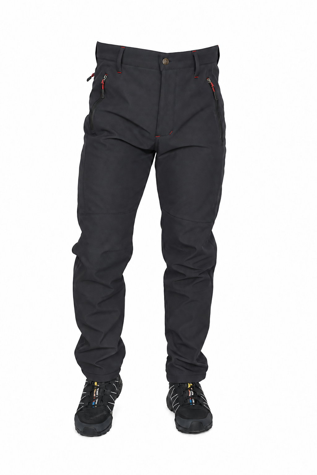 Füme Polarlı Softshell Pantolon — ön görünüm